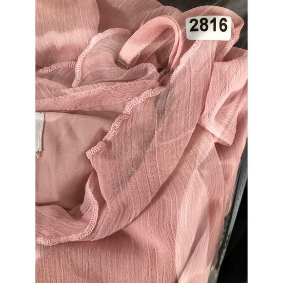 Jason Wu Collective Ruffled Scoop Dress Sleeveless Frill Midi Pink Size 0 - Picture 12 of 12